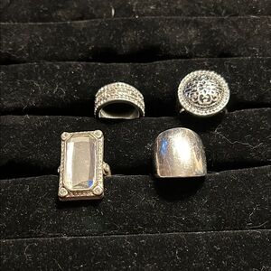 Lia Sophia Silver Ring Set | Size 7